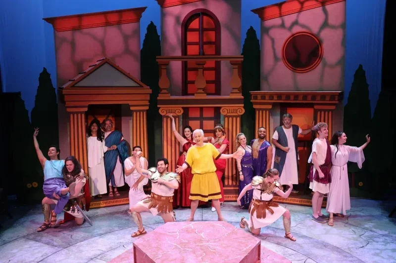 A Funny Thing Happened on the Way to the Forum scenic design by Brandon PT Davis