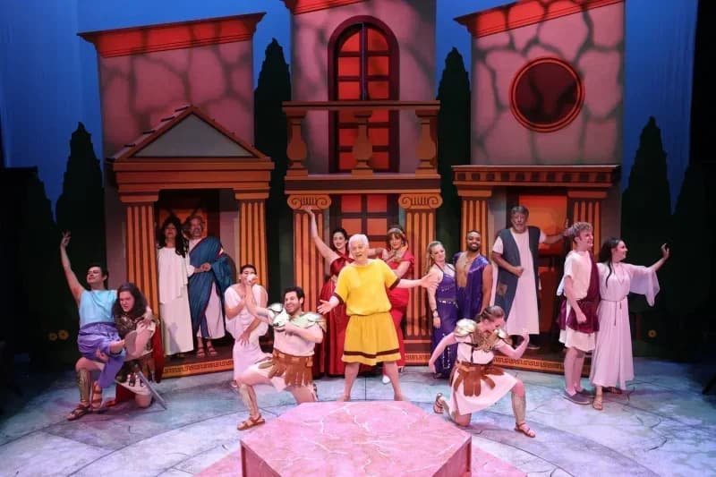 A Funny Thing Happened on the Way to the Forum scenic design by Brandon PT Davis