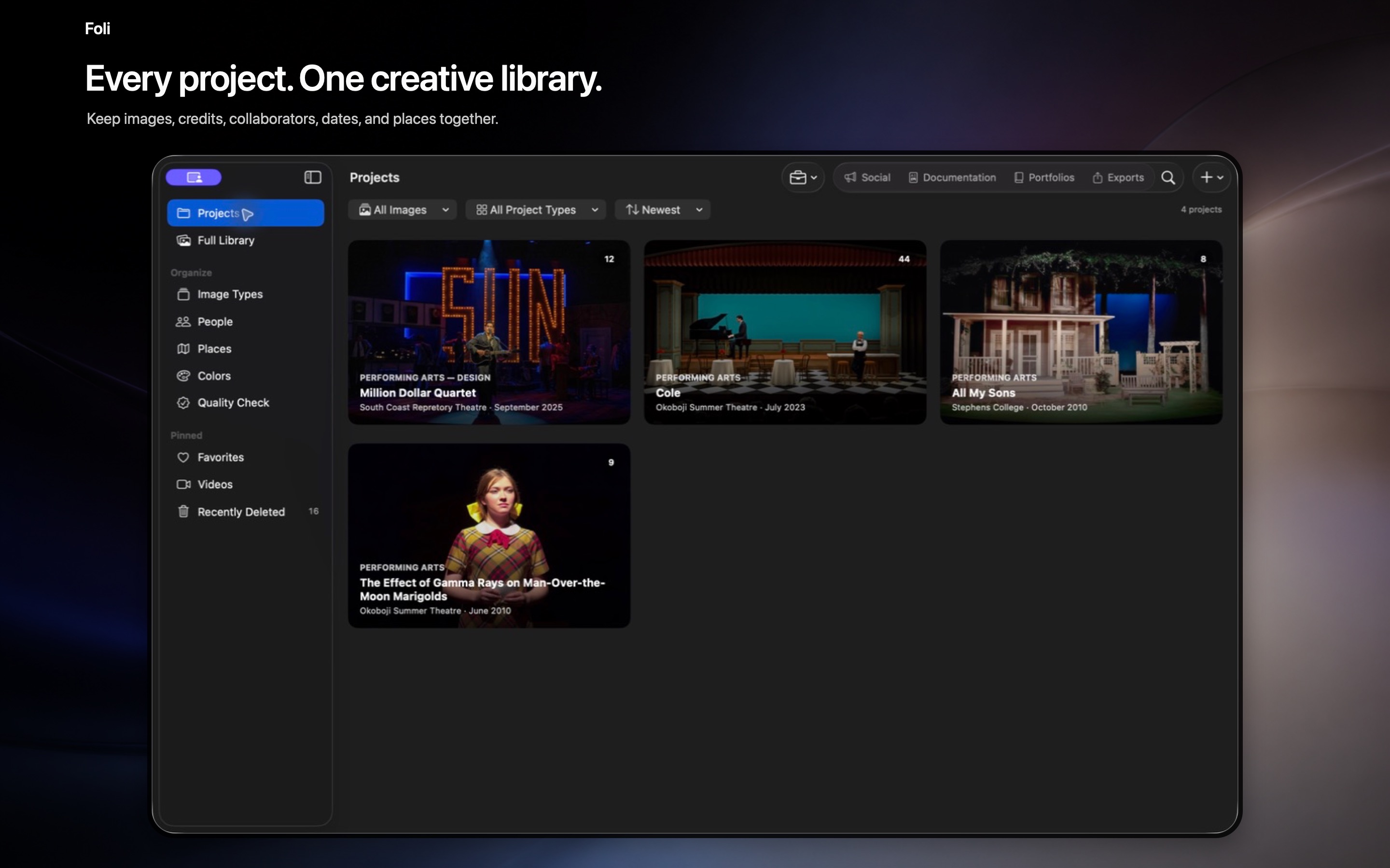 Foli creative projects and their associated photographs