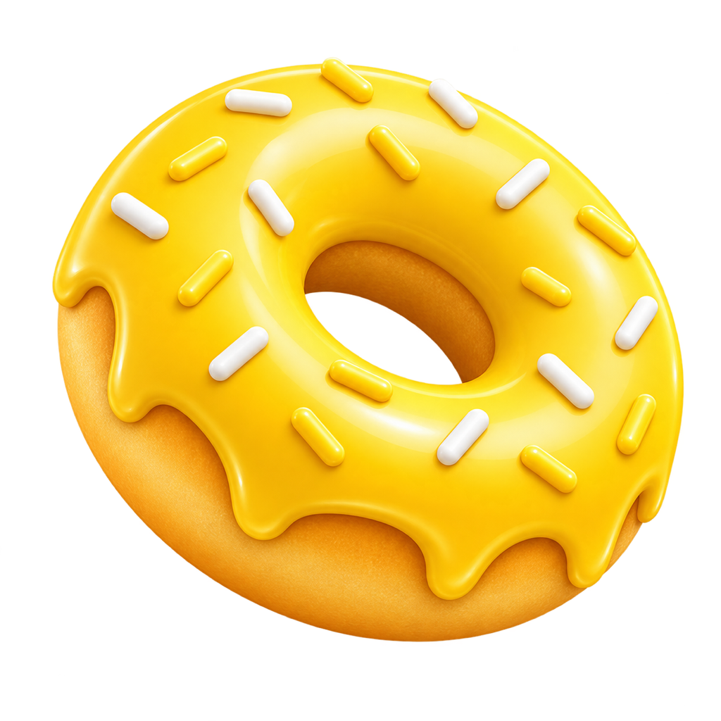 Yellow donut model preview