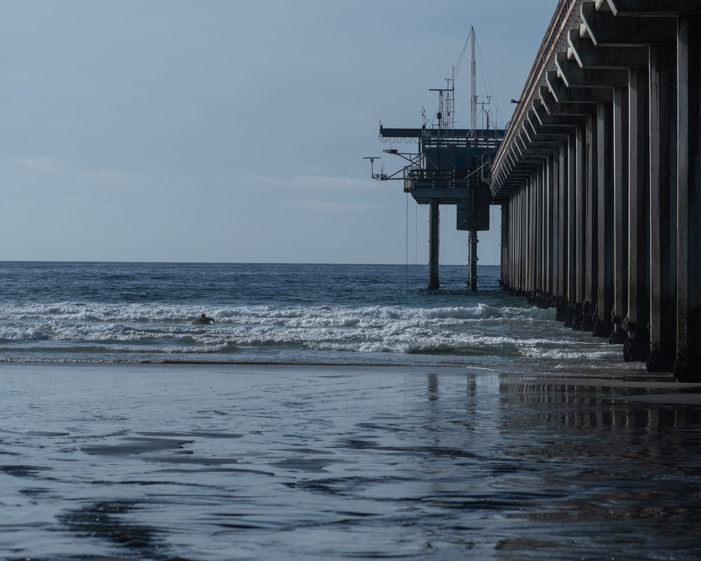 Scripps Pier extending into the Pacific in Southern California