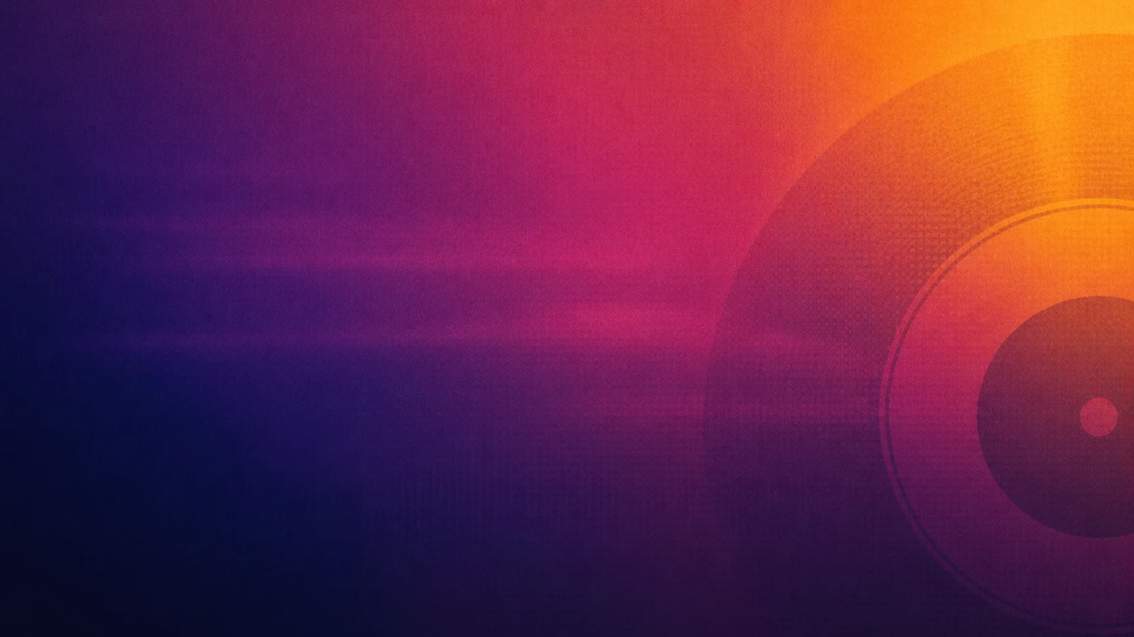 Minimal magenta, amber, and indigo abstract announcement graphic for Never Can Say Goodbye.